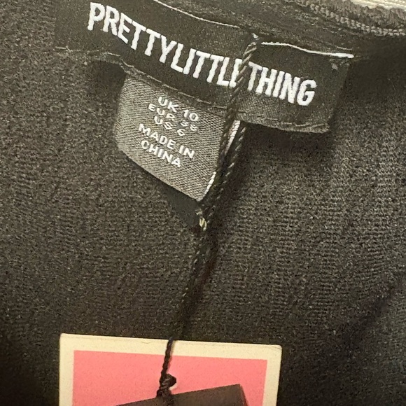 NWT Pretty Little Thing Black Ribbed Corset Strapless Jumpsuit 10 - Picture 10 of 13